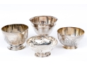 Collection Of Four Silver Plated Footed Bowls