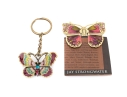 Jay Strongwater Butterfly Motif Key Chain And Bookmark