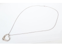Tiffany & Co. Sterling Elsa Peretti Large Open Heart Pendant, With Chain