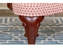 Fabulous Pair Of Mahogany Goose Neck Upholstered Armchairs