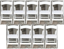 Assembled Set Of 14 Folding Chairs With Cushions