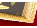 Cartier Fabulous Double Crocodile Limoge Porcelain Trinket Tray, With Box