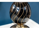Pair Of French Black And Gilt Finished Table Lamps