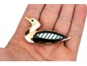 Tiffany & Co. 18k Yellow Gold Angela Cummings Lovely Inlaid Duck Brooch, With Box