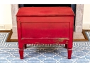 Antique Neoclassical Style Vibrant Red Bachelor's Chest