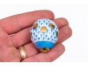 Herend Hungarian Hand-painted Porcelain Ladybug, Blue Fishnet Pattern