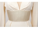 Donald Deal Charming Ivory White 'V' Neck Dress, Size 10