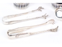 Silver Plate, Crystal And Cobalt Glass Serving Wares