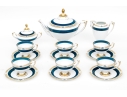 Exceptional & Rare Herend Hungary Hand-Painted Porcelain Tea Service,  “Josephine Empire” Pattern