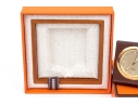 Hermes Diminutive Travel Alarm In Leather Case, Boxed