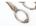 Well Cast Pair Of French Sterling Handled Grape Shears