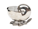 Antique English Silverplate Nautilus Spoon Warmer 