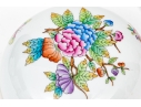 Herend Hungary Hand-Painted Porcelain Covered Bon Bon Dish, Queen Victoria (VBO) Pattern
