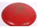 Vintage Red Paint Decorated Metal Flying Saucer Sled