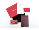 Cartier Burgundy Leather Notepad Holder, Must De Cartier, With Box