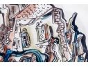Béla Kádár (Hungarian, 1877-1956) Watercolor On Paper, Figures And Town