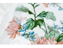 Valentino Striking Vintage Blue And Pastel Toned Shadow Striped Silk Scarf