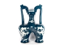 Chinese Sacrificial Blue Double Moon Flask Vase