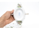 Herend Hungary Hand-Painted Porcelain Gravy Boat, Underplate And Ladle, Rothschild Bird (RO) Pattern