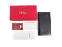 Cartier Black Leather Address Book And Notepad Holder, Boxed