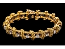 18k Yellow Gold Stunning Vintage Diamond Set Rope Motif Bracelet, App. 2.38 TCW