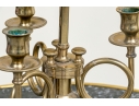Classic Brass Three Light Bouillotte Lamp With Adjustable Shade