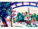 Signed A. Moolaritvich Watercolor On Paper, 1934
