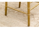 Set Of Twelve Faux Bamboo Gilt Finished Side Chairs, With Cushions