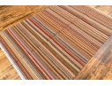 Hand Woven Wool Carpet, Striped Pattern, 7'-5