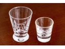 Set Of Nineteen Shot And Double Shot Glasses, Monogrammed