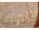 Antique Needlepoint Upholstered Fire Screen With Satinwood Stand