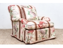 Custom Upholstered Club Chair With Ottoman