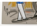 Two Unframed Signed Watercolors On Paper, 
