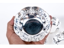 Set Of Six Vintage Fine Silverplate Scalloped Bowls 