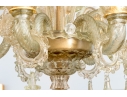 *Quality Murano Or Murano Style Hand-blown Glass Six Lite Chandelier