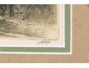J. Wolf, Hand-Colored Etching, Notre Dame Paris On The Seine