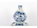 Chinese Import Blue And White Porcelain Double Gourd Vase