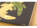 Cartier Fabulous Double Crocodile Limoge Porcelain Trinket Tray, With Box