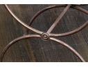 Pair Of Custom Upholstered Iron Neoclassical Style Stools