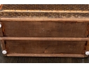 Antique Louis Vuitton Canvas Covered Brass Mounted Steamer Trunk