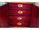 Diminutive Chinese Jewelry Chest With Inlaid Plaques