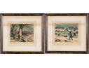 English 19th Century Color Prints Of Hunts