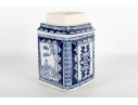 Late Qing Dynasty Blue/White Porcelain Tea Jar
