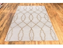Hand Woven Wool Abstract Carpet, 7'-5