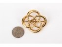 14k Yellow Gold Lovely Vintage Intertwined Quatrefoil Knot Brooch