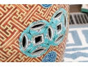 Two Chinese Famille Rose Enameled Porcelain Garden Stools