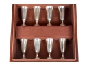 Set Of Eight Vintage Cartier Sterling Silver Liquer Cups, Cased    5.850 Troy Ozs. 