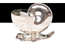 Antique English Victorian Silverplate Nautilus Spoon Warmer