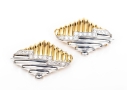 Michael Bondanza Platinum, 18k And Diamond Pair Of Opposing Deco Style Brooches, App. 1.20 TCW