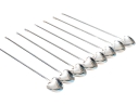 Set Of Eight Silver Plated Iced Tea Spoons, Marked PMITALY